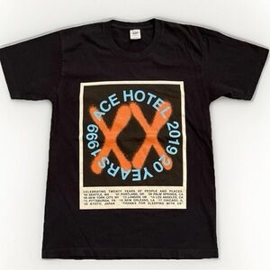ACE HOTEL 20th Anniversary T-Shirt People & Places Made In USA Black Mens Size L